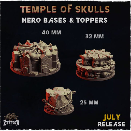 Temple of Skulls - Zabavka Workshop -Resin printed- Wargame bases and toppers - July 2024