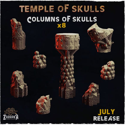 Temple of Skulls - Zabavka Workshop -Resin printed- scatters Bits ruins terrains - July 2024
